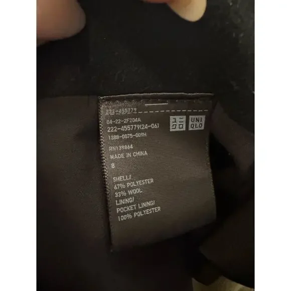 UNIQLO Black Wool Blend Mini Skirt - Picture 5 of 6